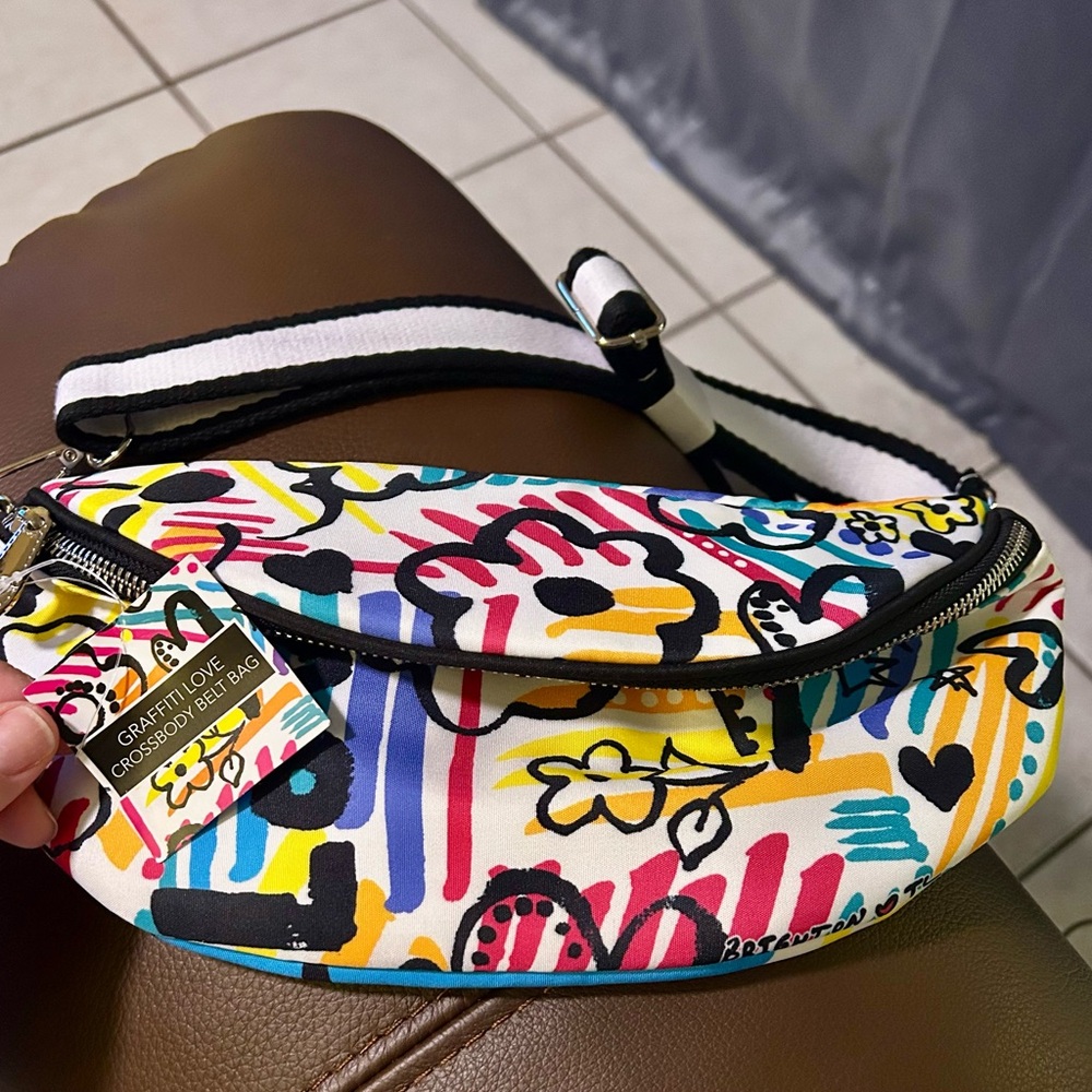 Brighton Graffiti Love Crossbody Belt Bag/Fanny Pack NWT